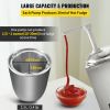 VEVOR Hot Fudge Warmer with Pump, 2.6 Qt Hot Fudge Dispenser, 650 W Cheese Warmer Dispenser, Stainless Steel Hot Cheese Dispenser, Single Head Cheese